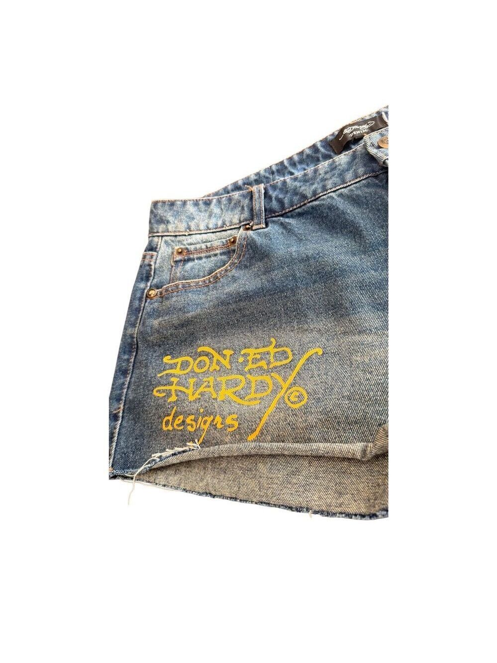 Vintage Ed Hardy Denim Mini Shorts - Picture 9 of 14
